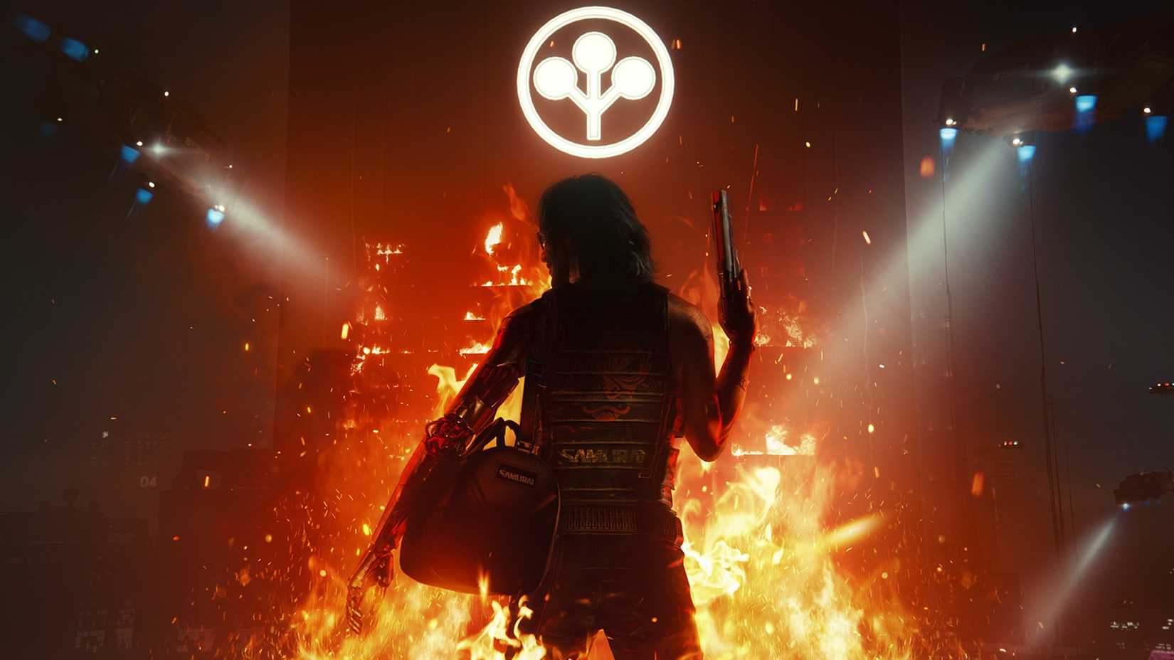 Cyberpunk 2077 Officiell Johnny Silverhand Bakgrund