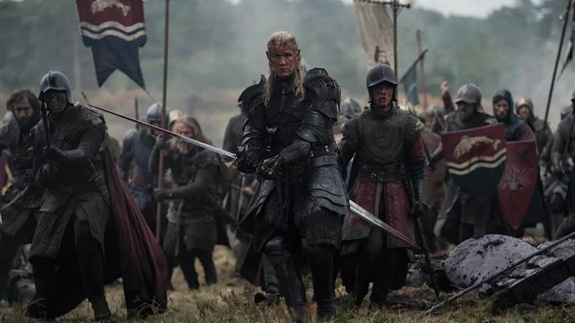 Daemon Targaryen with the Tully army in House of the Dragon Season 3