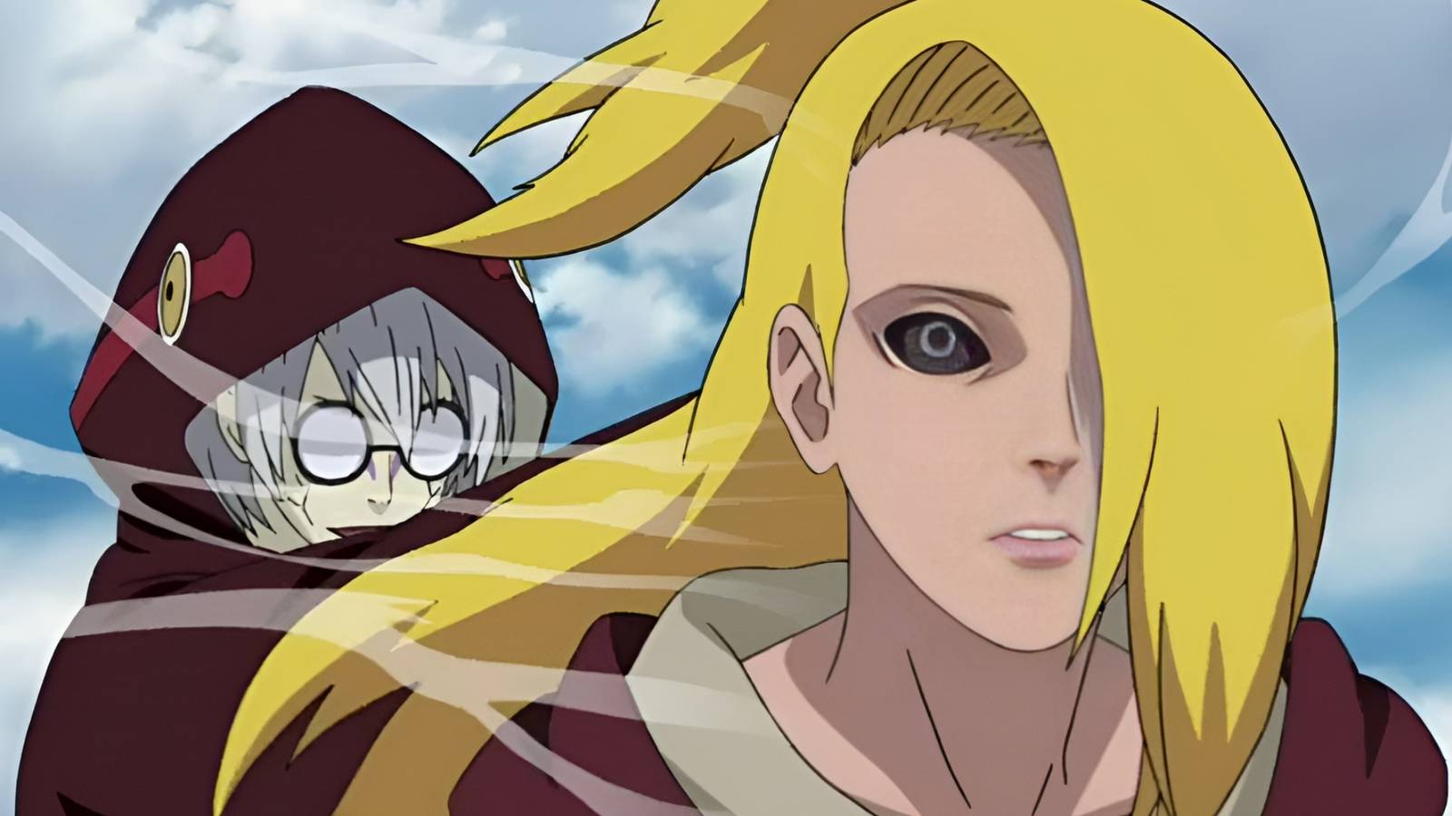 Image of Deidara being rejuvenated through Impure World Reincarnation in Naruto