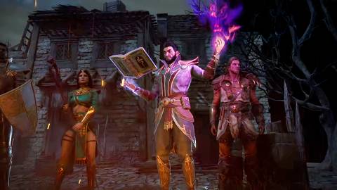 Diablo 2 Resurrected Warlock being chosen in the character select screen Image from Blizzard Entertainment on YouTube