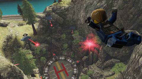 Diving from above in LEGO City Undercover (2013)
