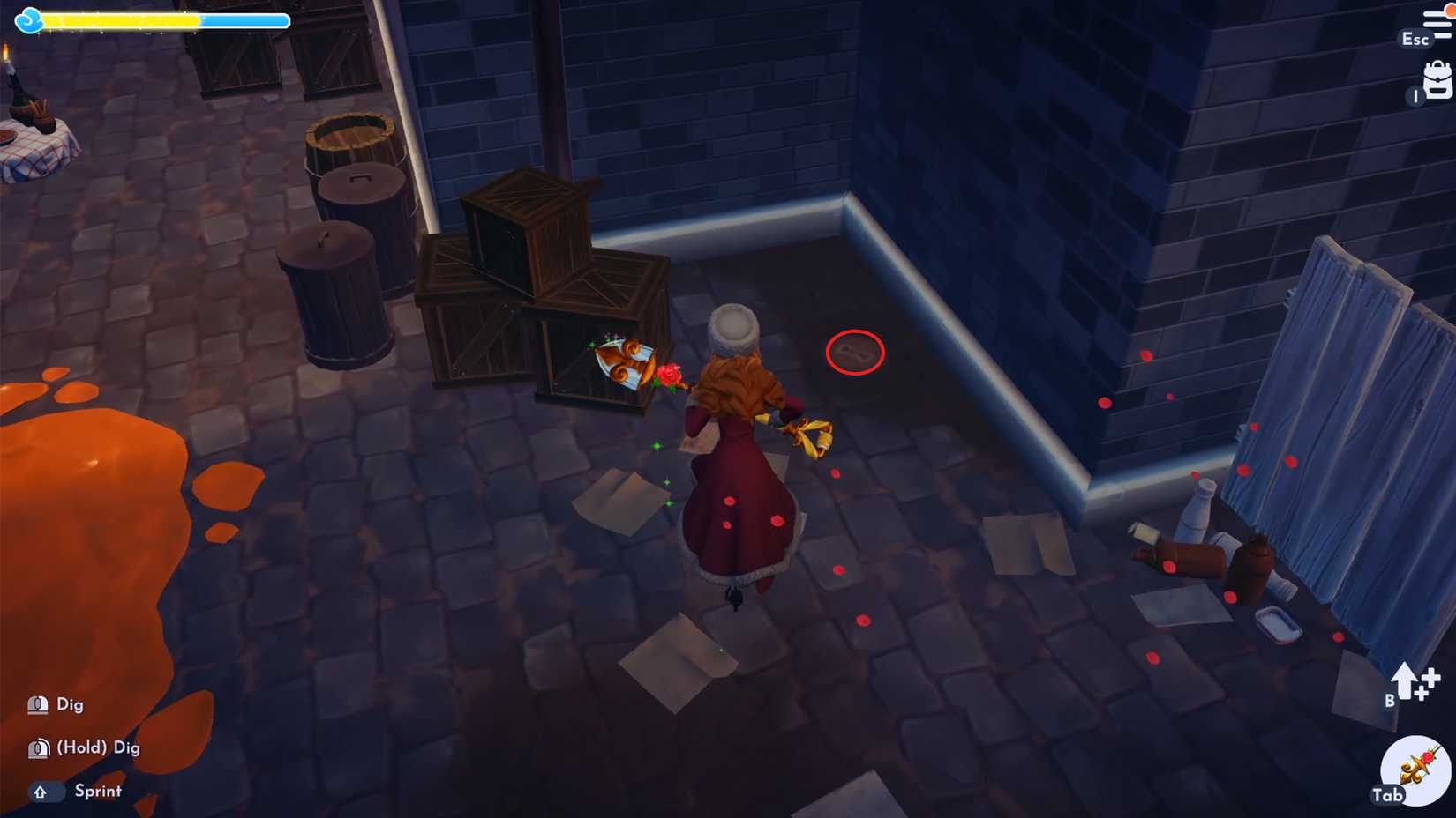 dog bone dig spot location 6 in ddv disney dreamlight valley