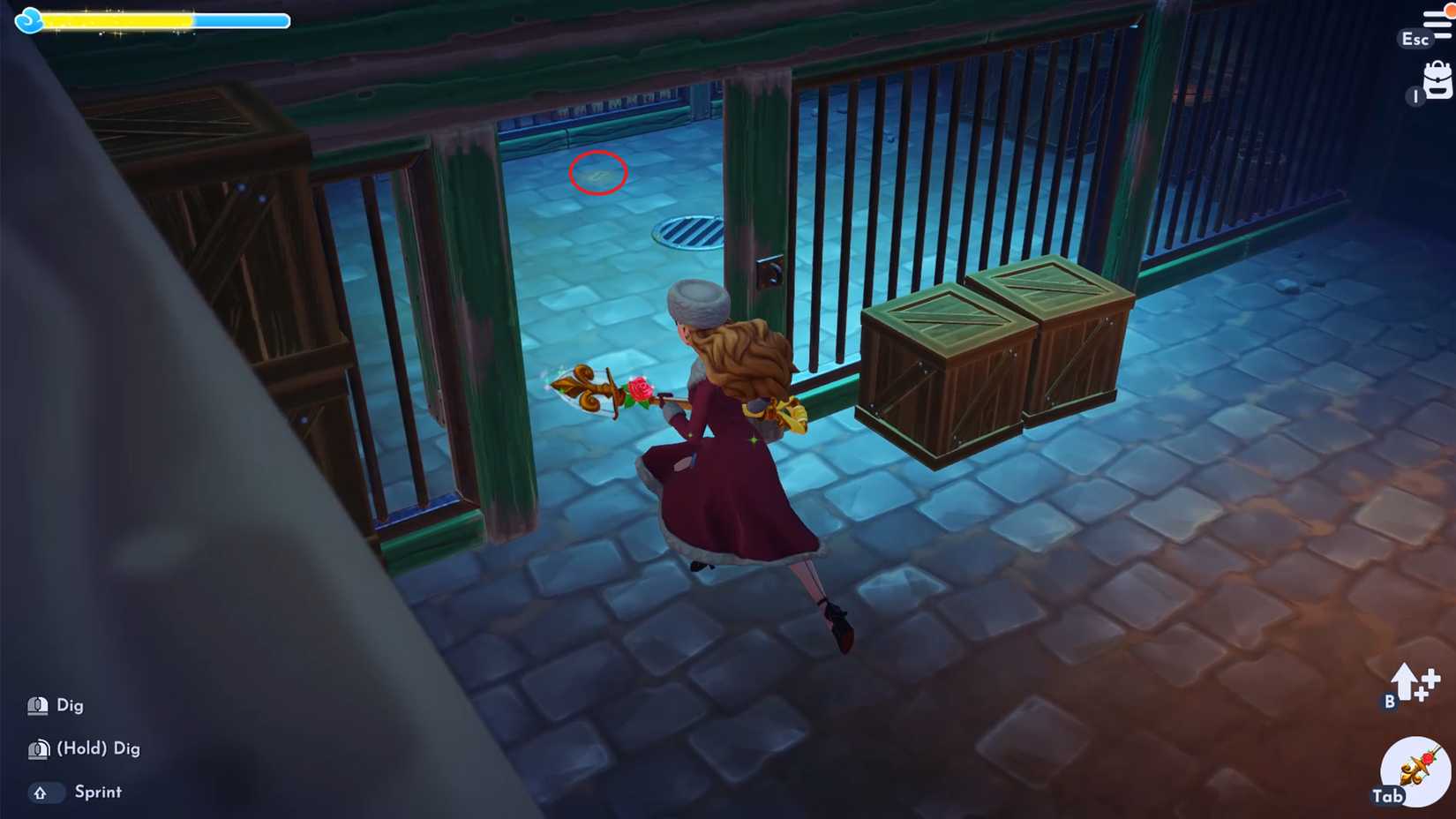 dog bone dig spot location 8 in ddv disney dreamlight valley