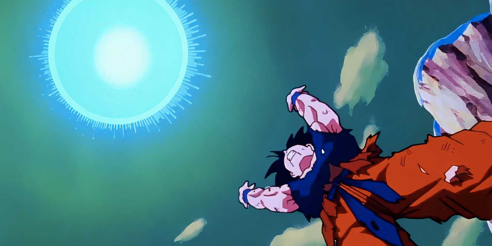 picture: goku preparing the spirit bomb.