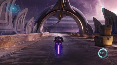 Driving a bike in Metroid Prime 4 Beyond (2025)