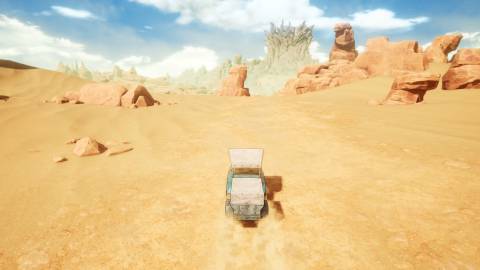Driving a car in Sand Land (2024)