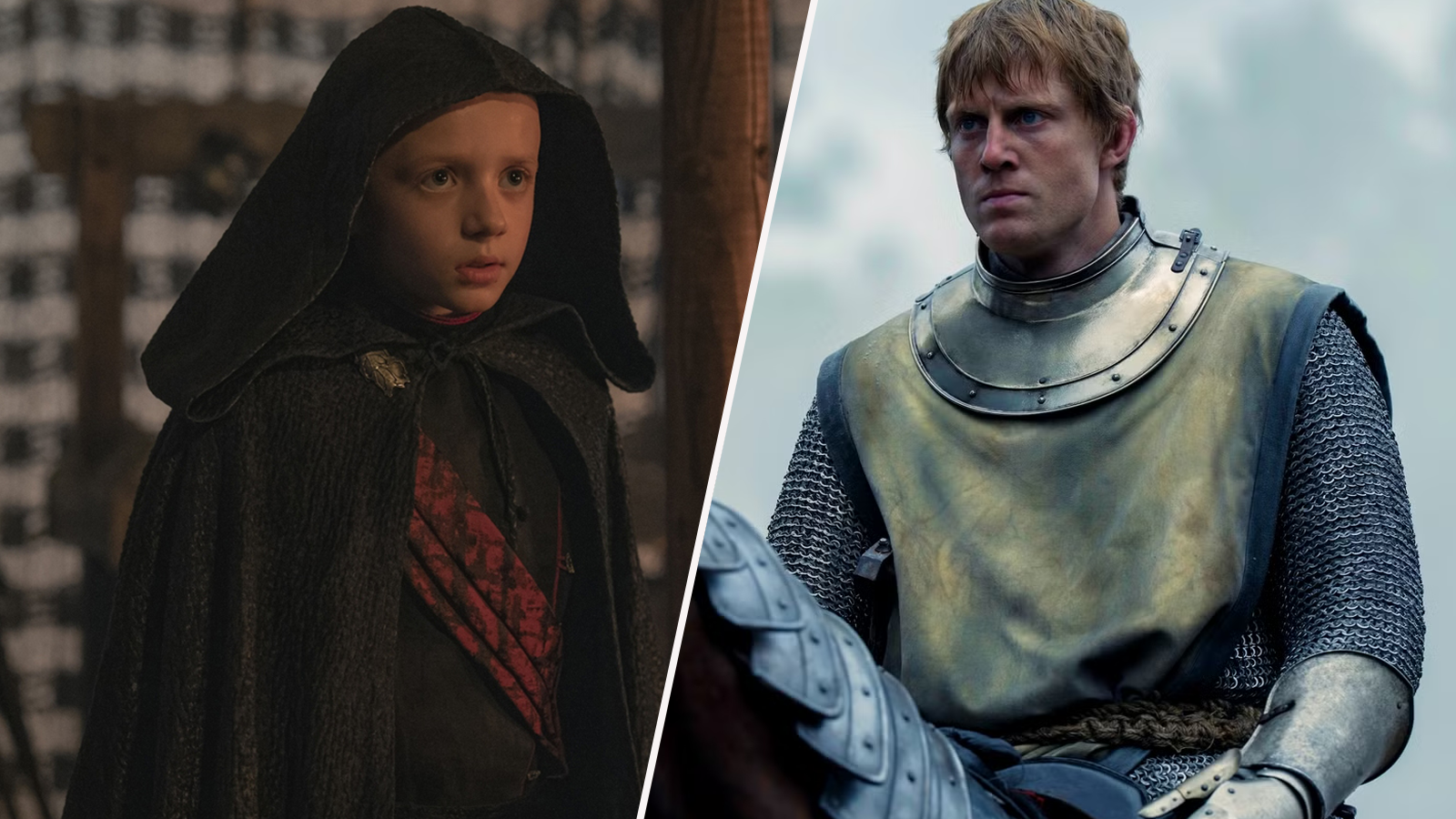 Egg in his Targaryen clothes and Dunk in his armor in A Knight of the Seven Kingdoms Episode 4