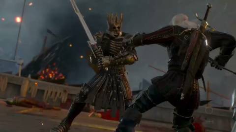 Eredin fighting Geralt in The Witcher 3 Wild Hunt