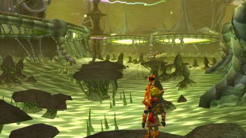 Exploring a cave in Jak 3 (2004)