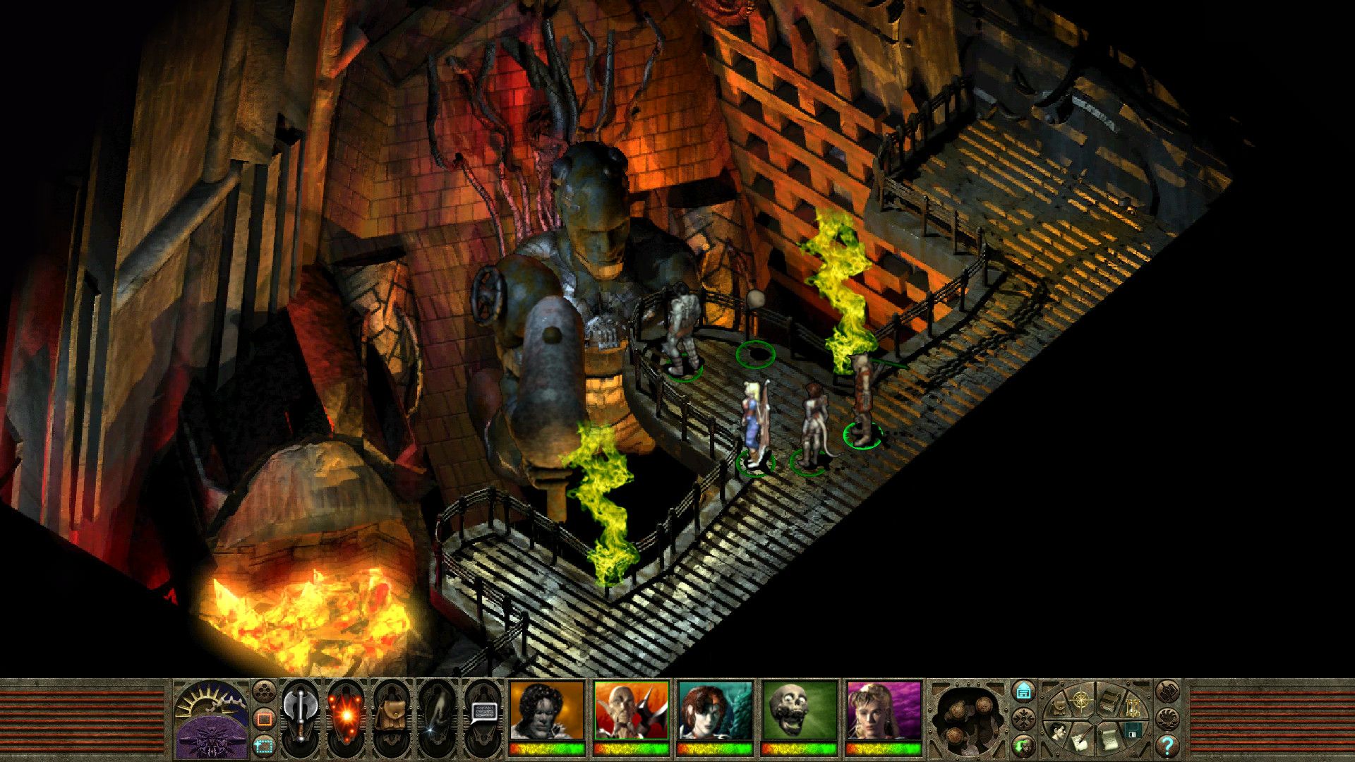 Exploring a city in Planescape Torment (1999)