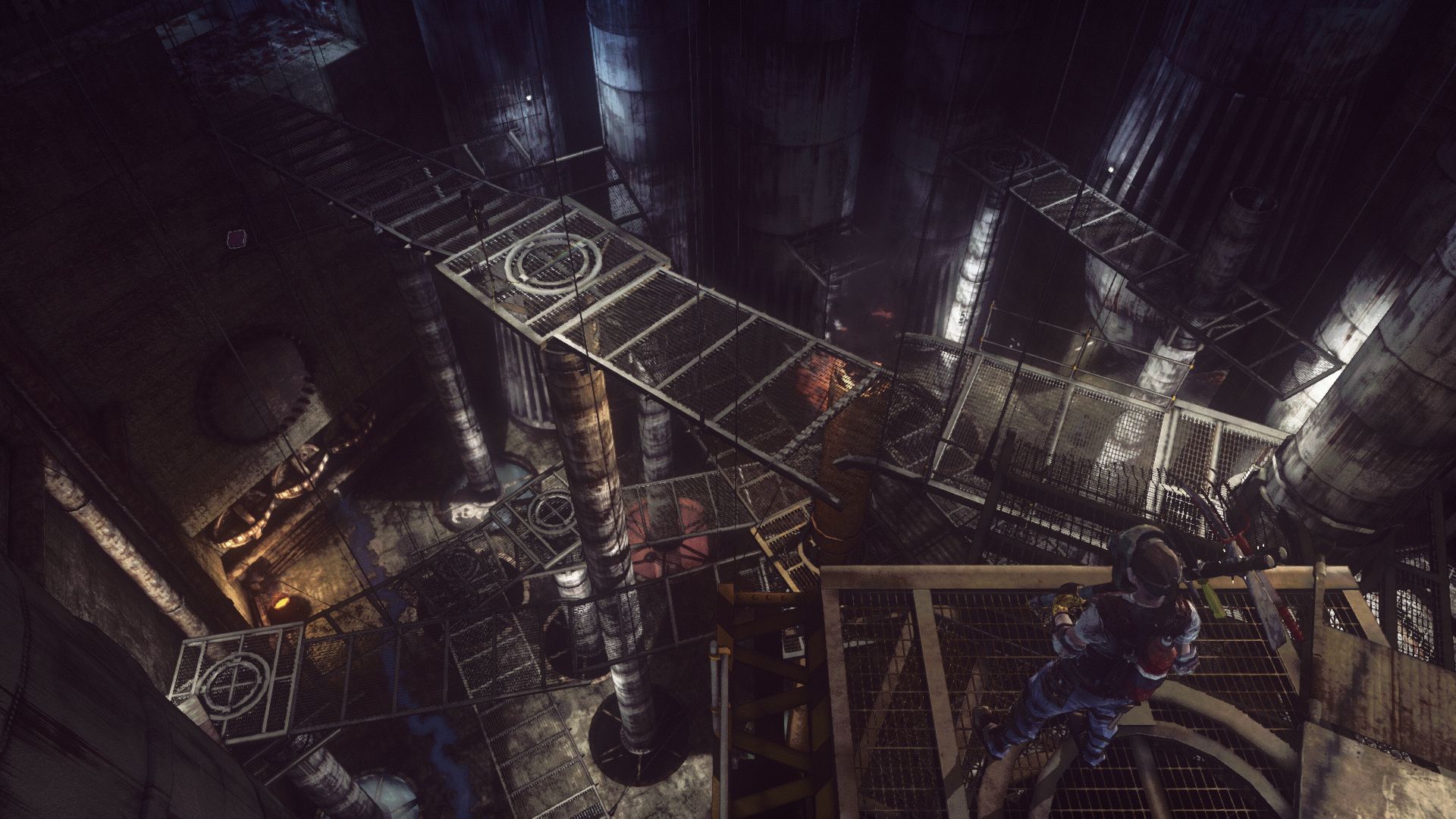 Exploring a dungeon in Let It Die (2016)