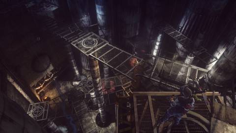 Exploring a dungeon in Let It Die (2016)