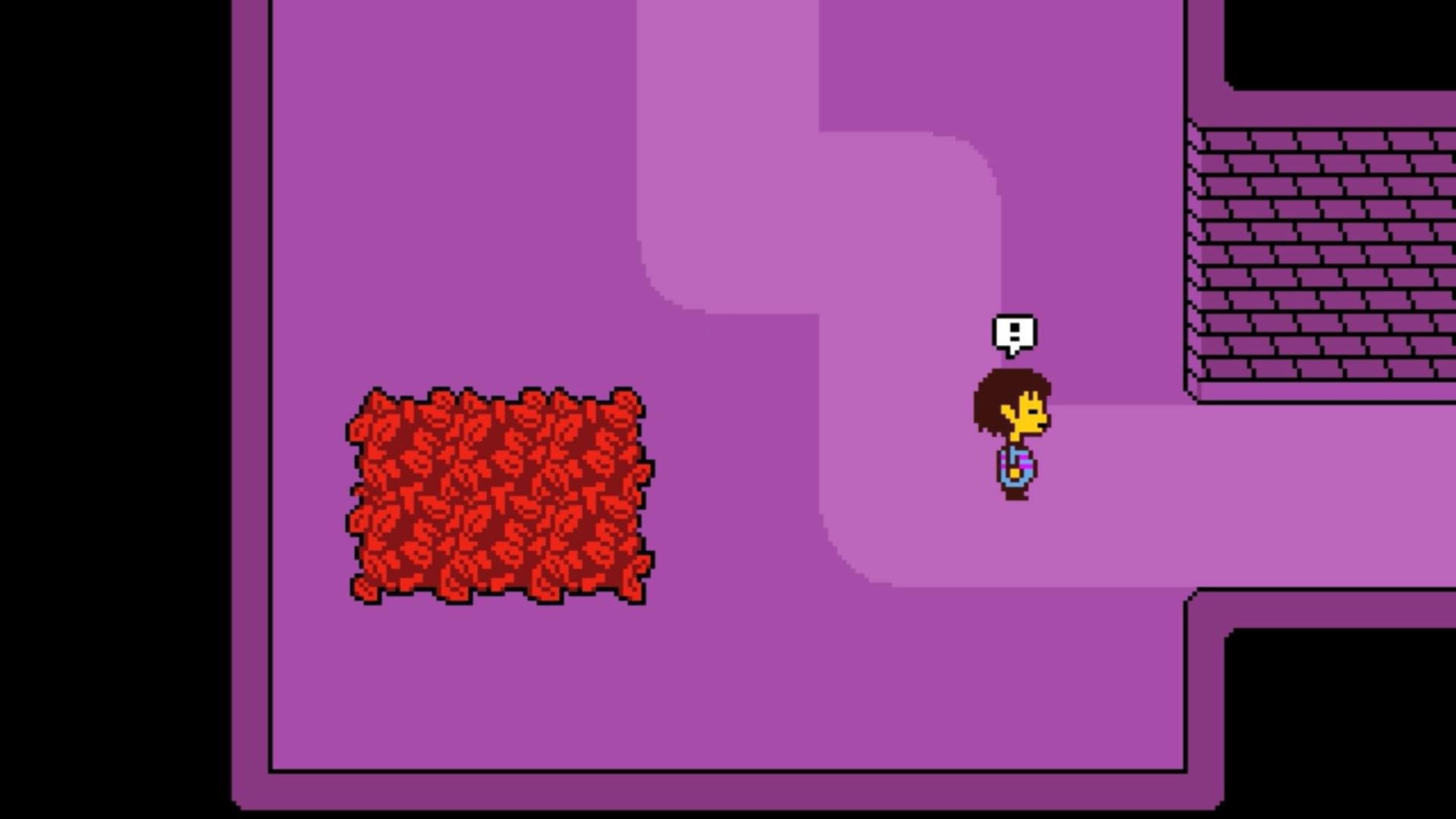 Exploring a dungeon in Undertale (2015)