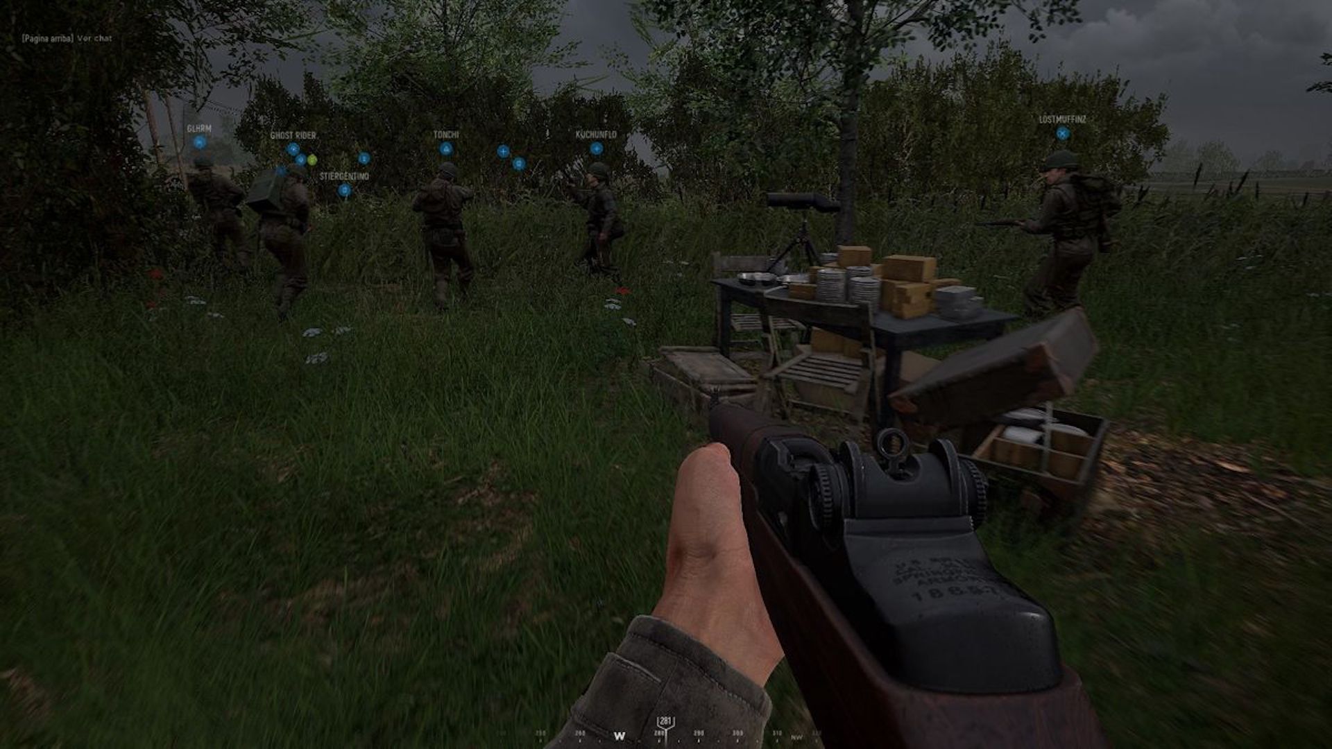 Exploring a grass field in Hell Let Loose (2021)