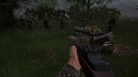 Exploring a grass field in Hell Let Loose (2021)