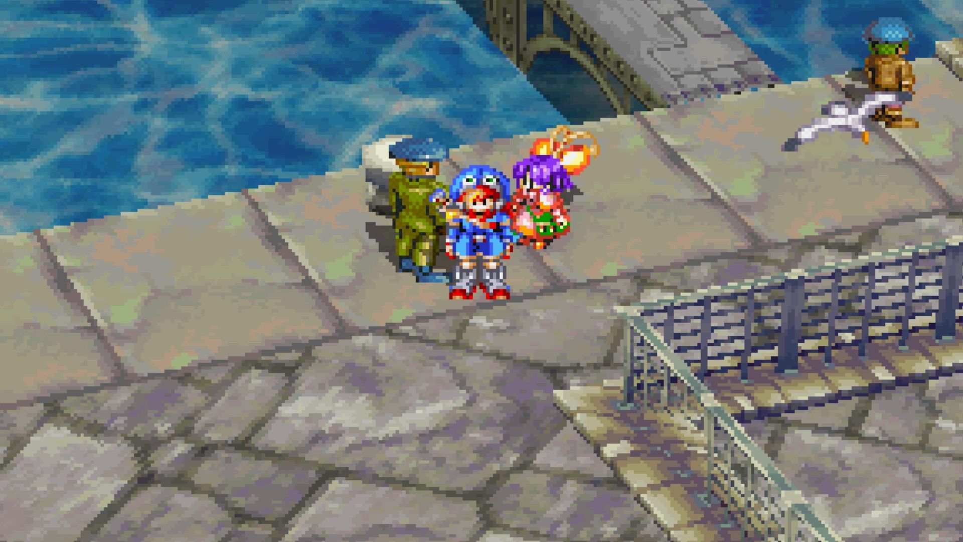 Exploring a harbor in Grandia (PS1)