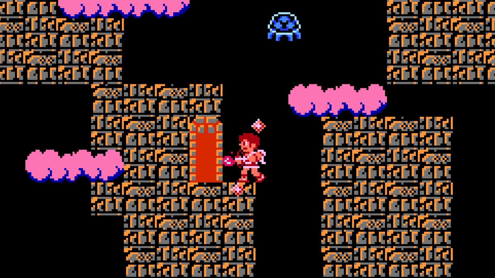 Exploring a level in Kid Icarus (NES)