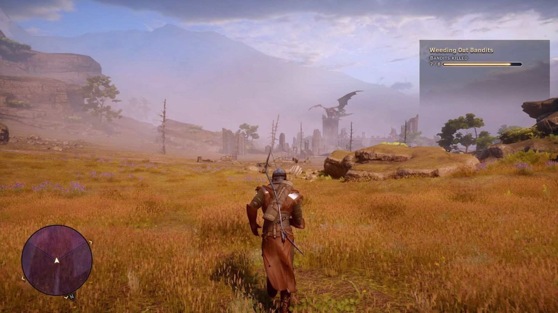 Exploring a plain in Dragon Age Inquisition (2014)