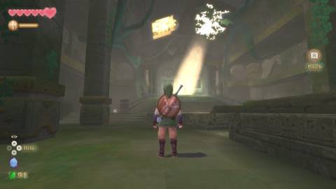 Exploring a temple in The Legend Of Zelda Skyward Sword (2011)