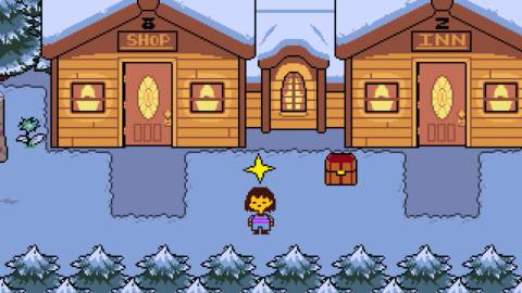 Exploring a town in Undertale (2015)