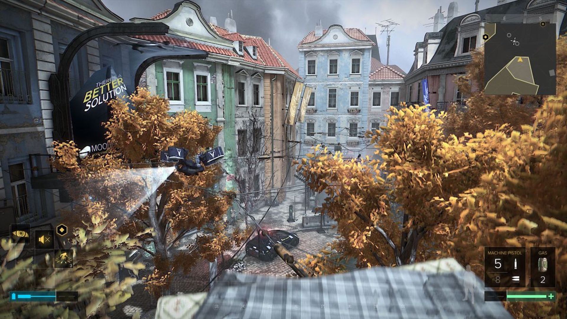 Exploring the rooftops in Deus Ex Mankind Divided (2016)