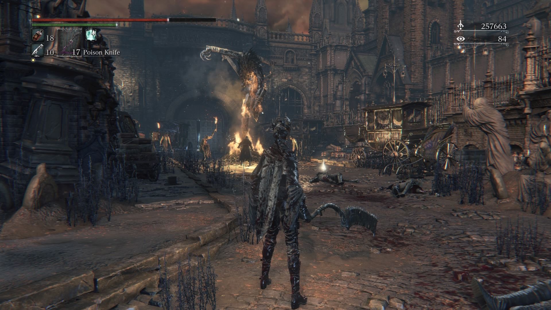 Exploring the streets in Bloodborne (2015)