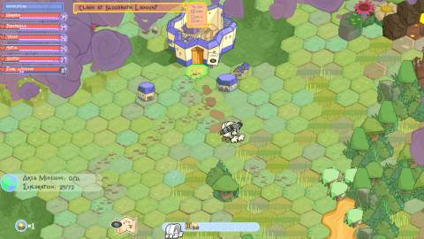 Exploring the world map in Pit People (2016)