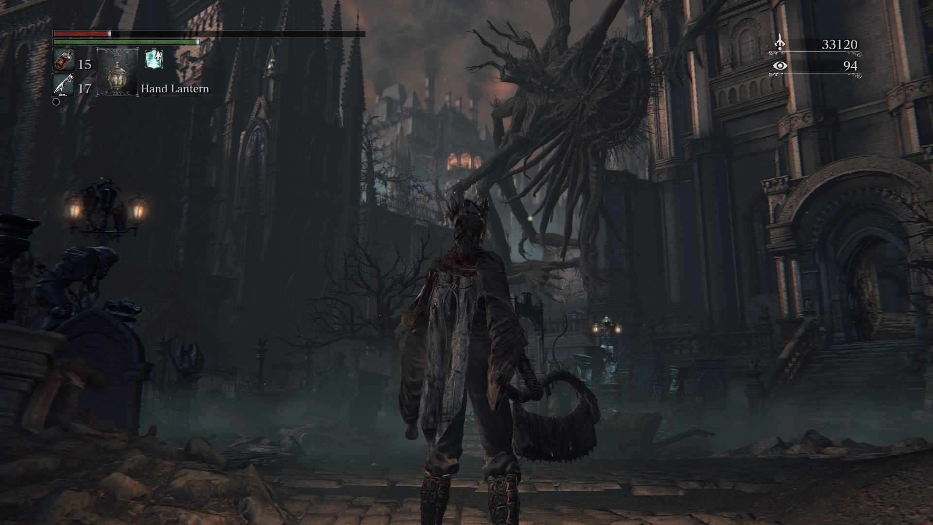 Facing an eldritch in Bloodborne (2015)