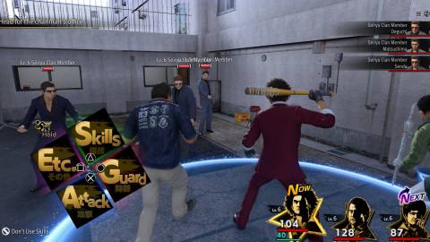 Facing enemies in battle in Like A Dragon Infinite Wealth (2024)