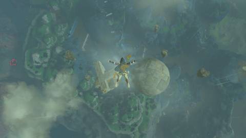 Falling from the sky in The Legend of Zelda Tears of the Kingdom (2023)