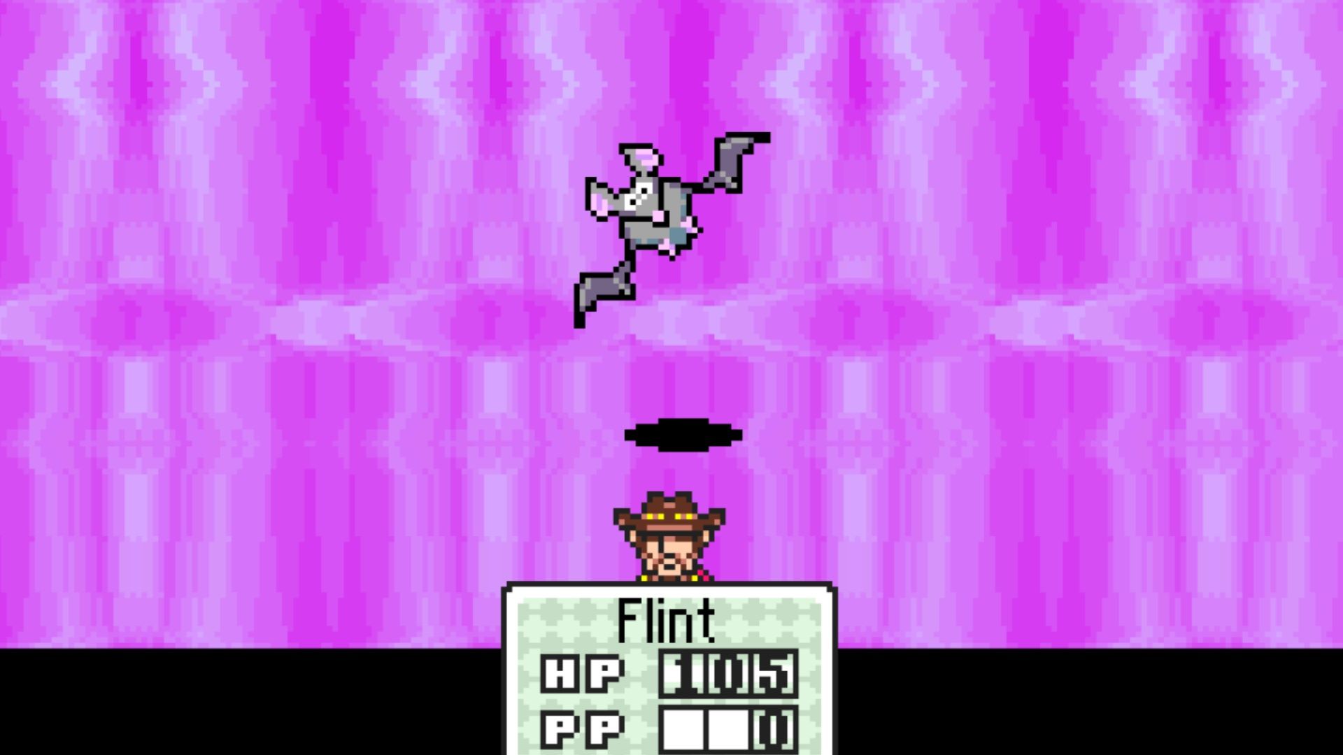 Fighting a bat in battle  in Mother 3 (2006)
