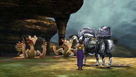 Fighting a battle with Ixion in Final Fantasy 10 (2001)