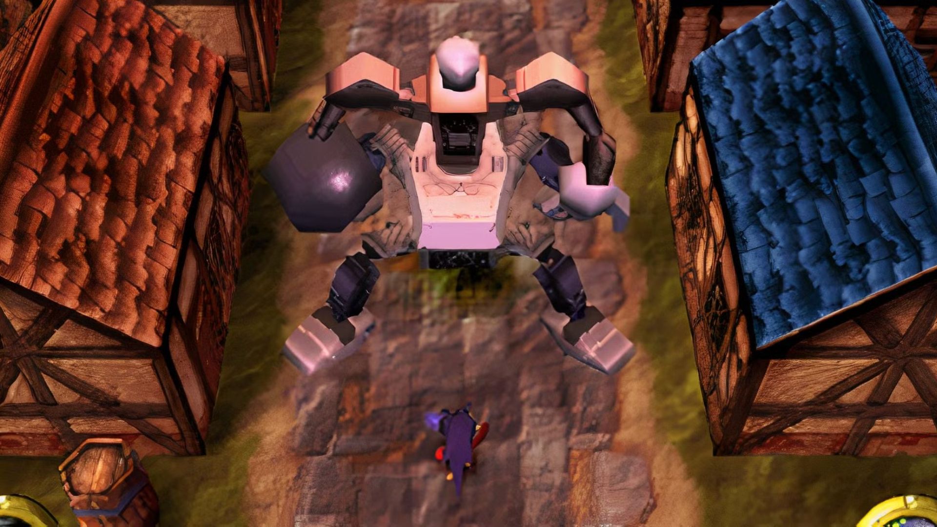 Fighting a boss in Brave Fencer Musashi