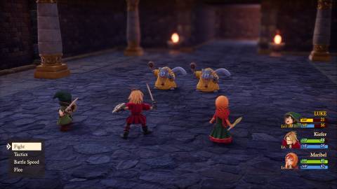 Fighting Enemies in Dragon Quest 7 Reimagined