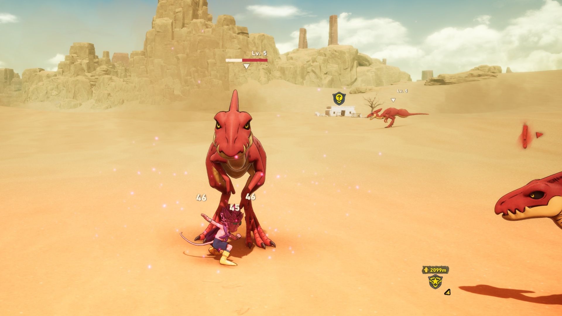 Fighting enemies in Sand Land (2024)