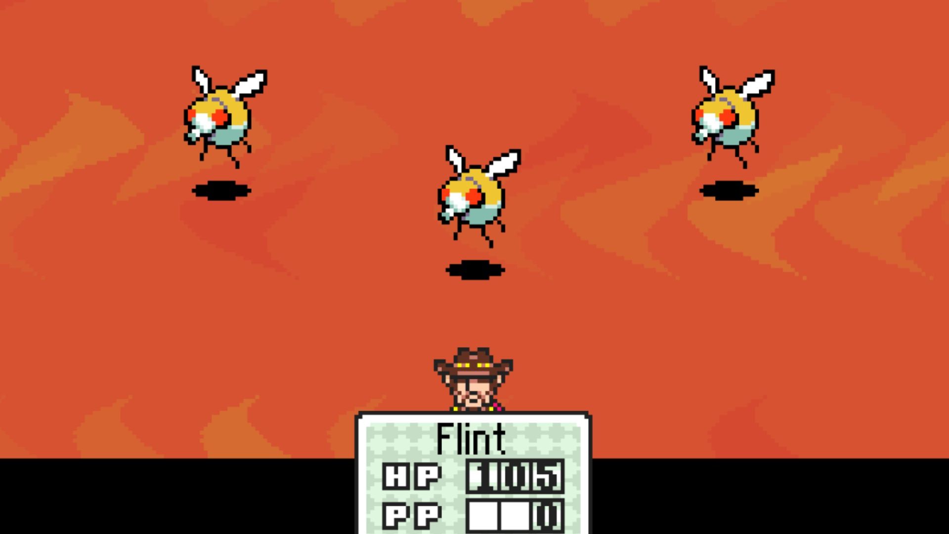 Fighting flies in battle  in Mother 3 (2006)