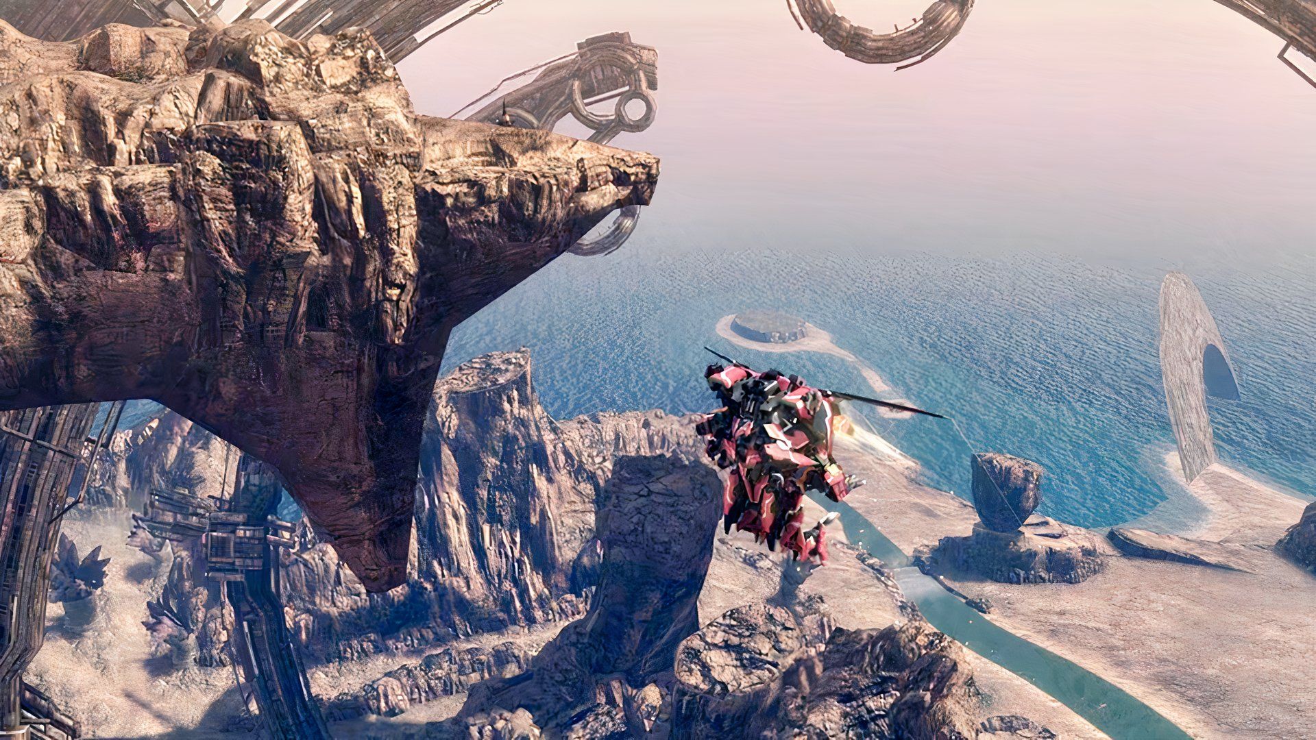 Flying a skell in Xenoblade Chronicles X (2015)