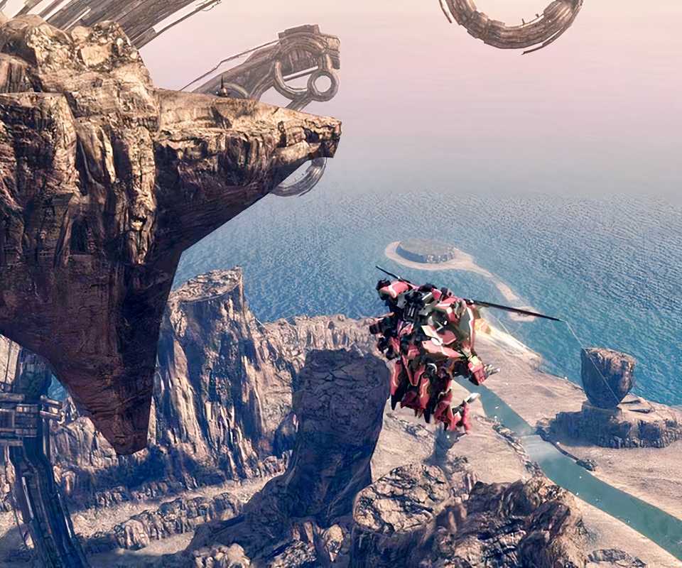 Flying a skell in Xenoblade Chronicles X (2015)