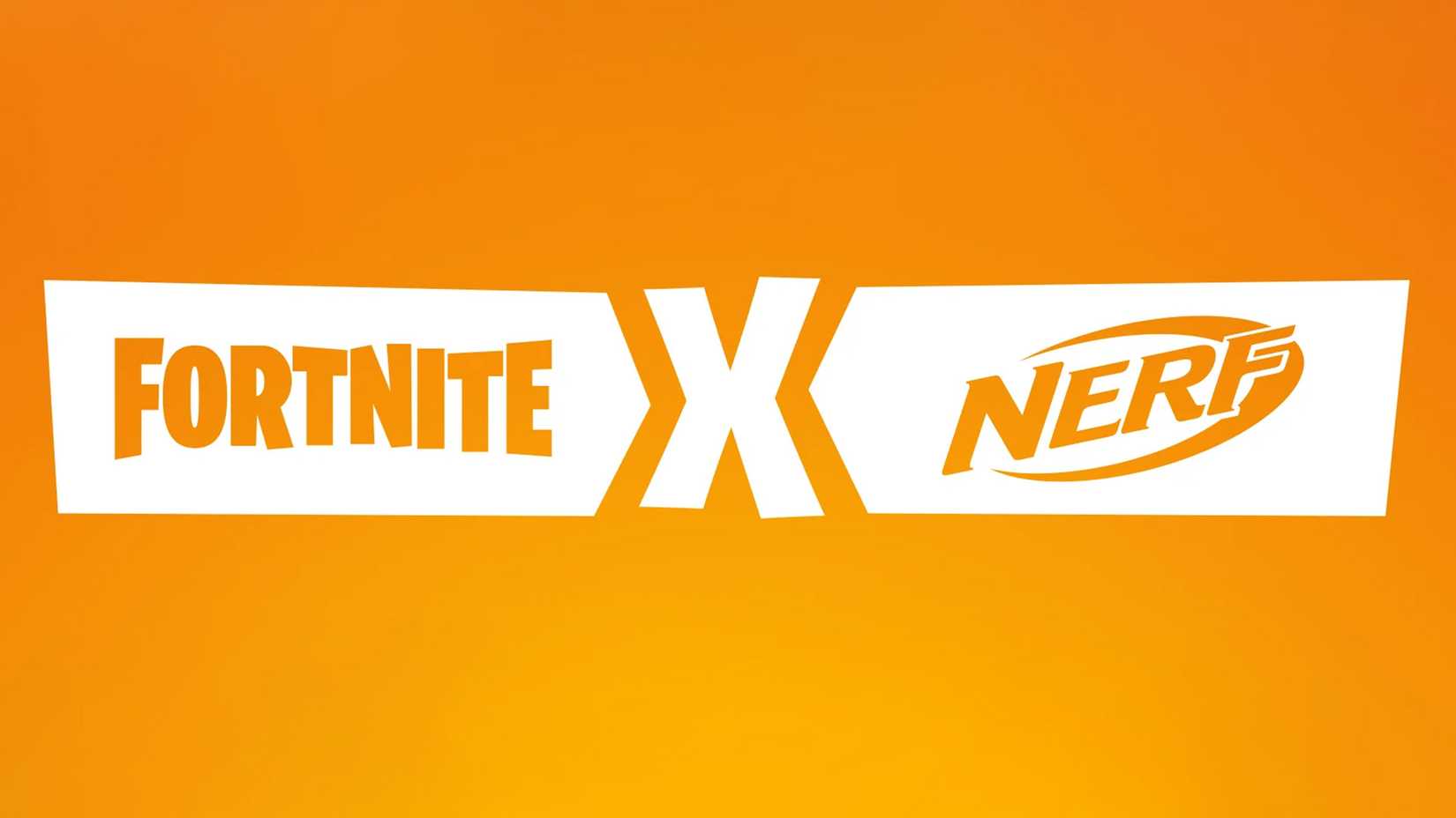 Fortnite x Nerf logos brand crossover Hasbro and Epic Games