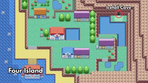 Four Island Icefall cave pokemon firered leafgreen