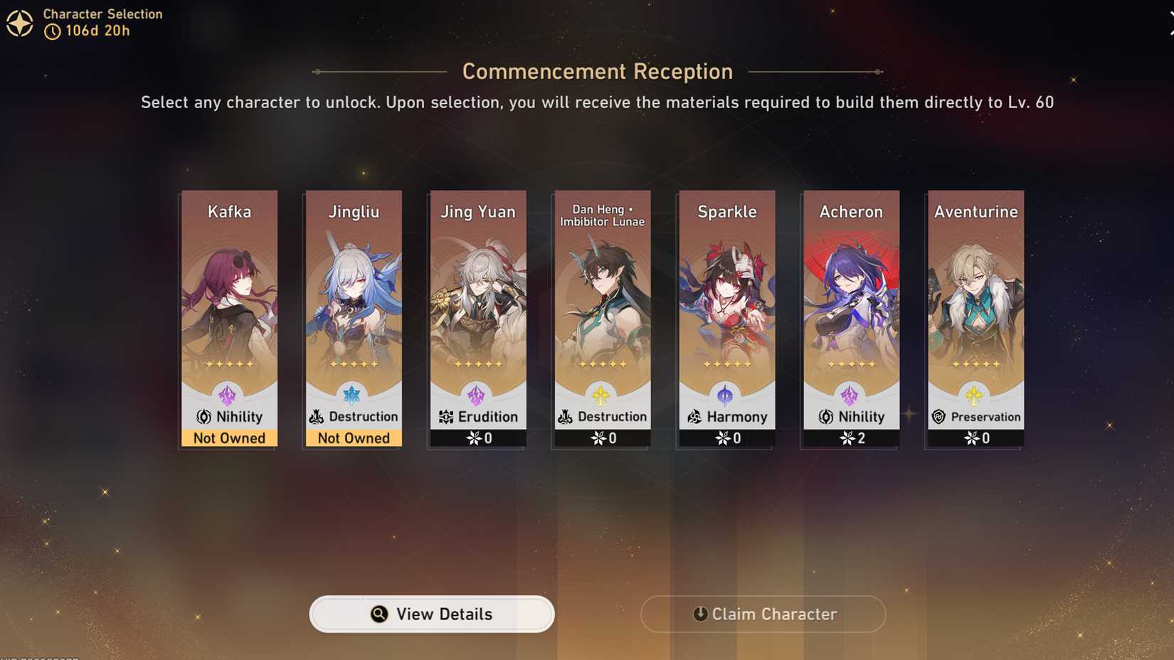 Honkai Star Rail Free 5 Star Selection Guide