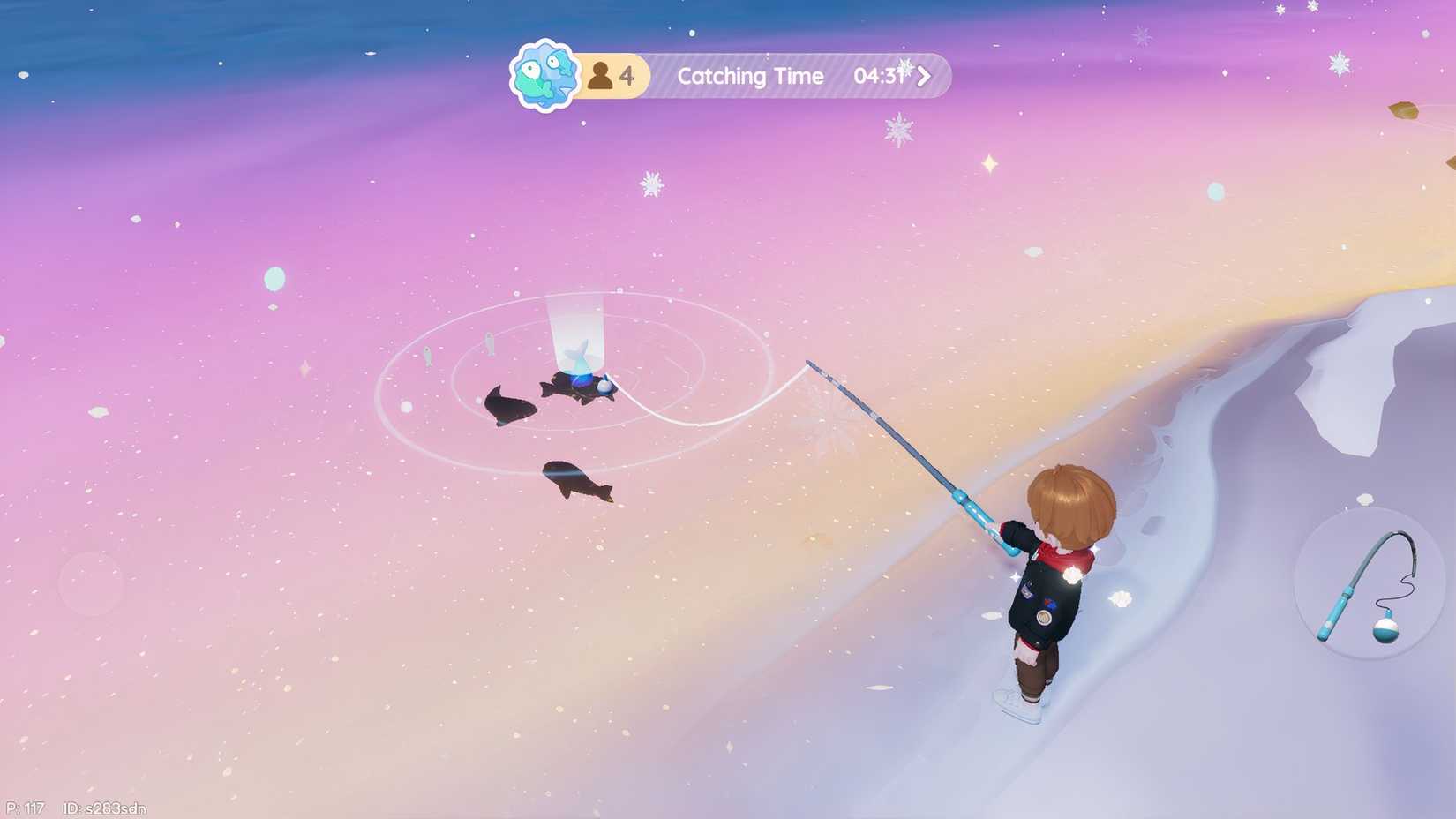 Frostspore fishing event in Heartopia
