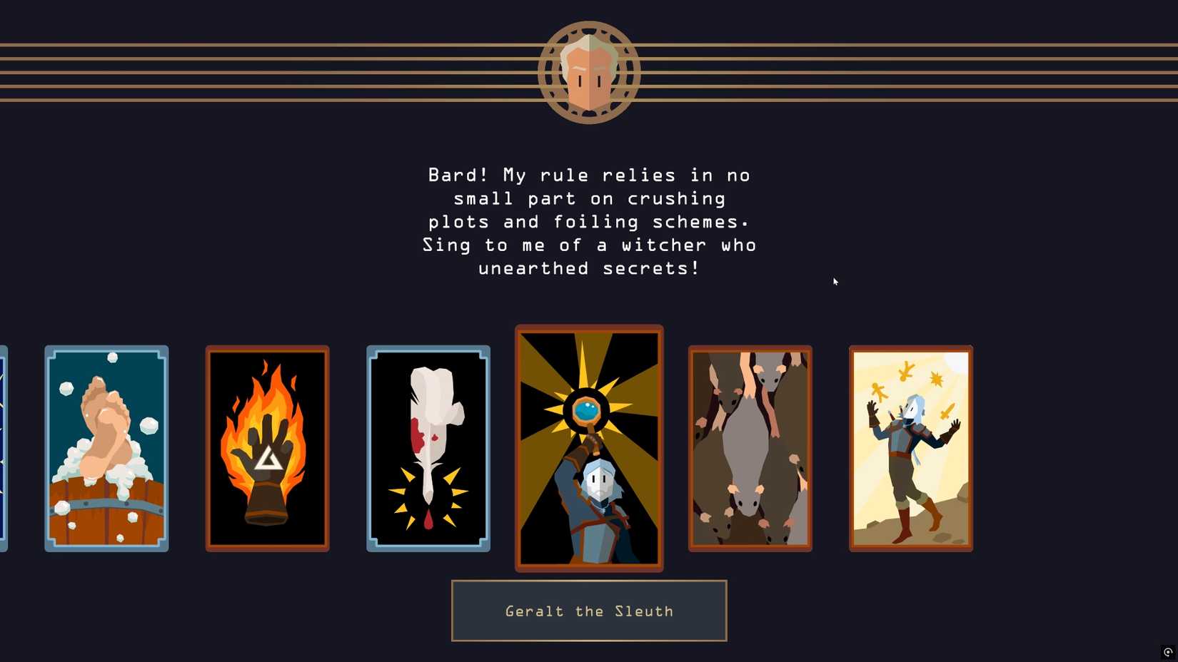 Detective Geralt rules witcher for Lord Bakwaf.