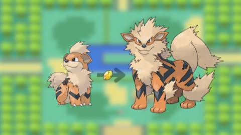 growlithe arcanine evolution in pokemon firered leafgreen