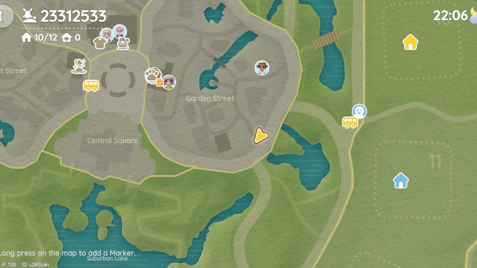 Heartopia Heart Arch in Town Snowman Bubble Location