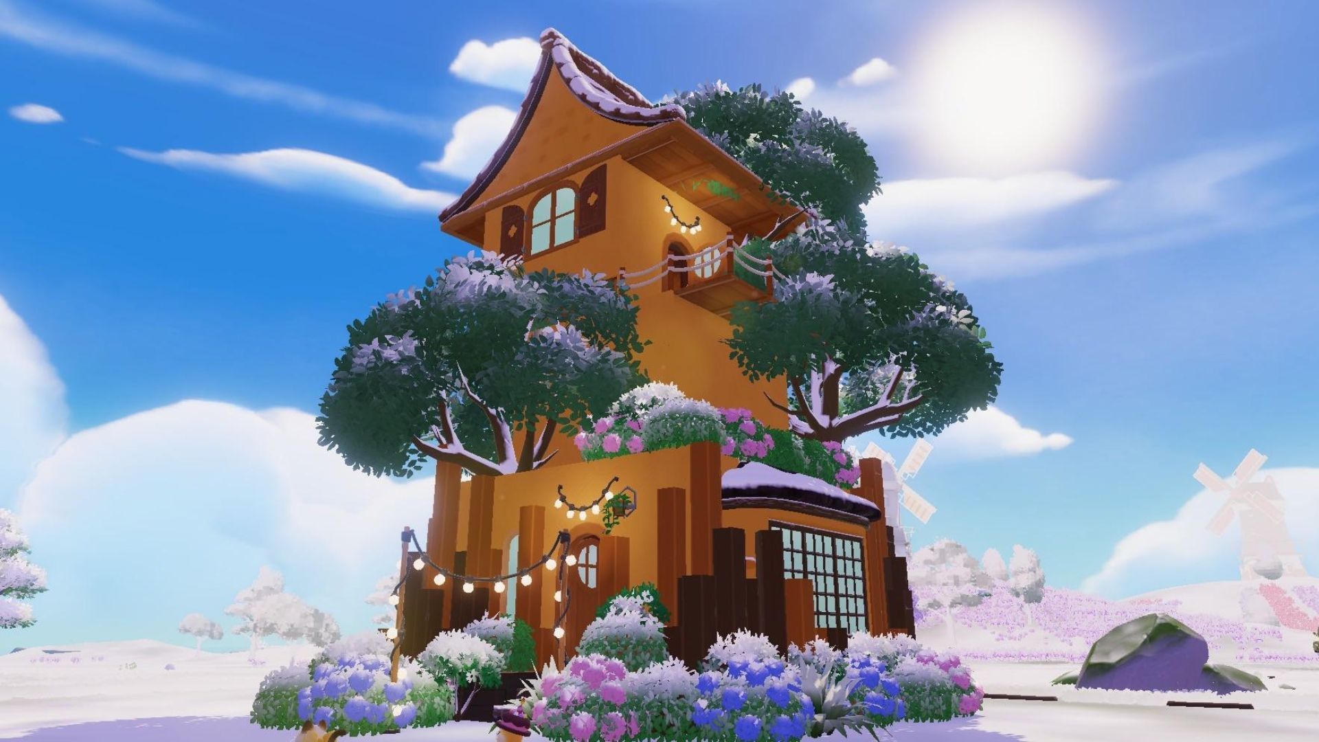 A Heartopia home inspired by treehouses and created by Aedyn