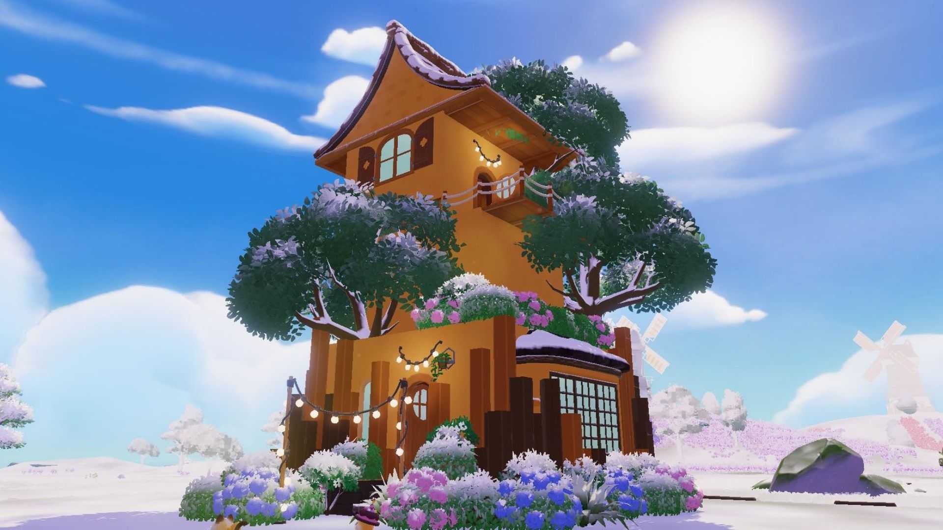 A Heartopia home inspired by treehouses and created by Aedyn