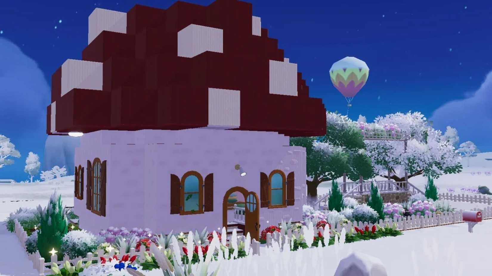 A mushroom-shaped home created in Heartopia by SayawKikaySK and inspired by Minecraft