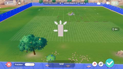 Placing a wall in Heartopia's advanced build mode