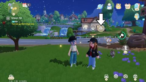 The icon used for performing a two-person action with a friend in Heartopia